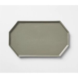 Glossy Ceramic Tray Gray - Threshold designed with Studio McGee Home decor